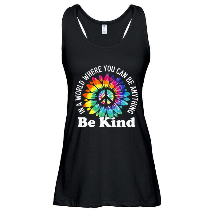 In A World Where You Can Be Anything Be Kind Sign Language Ladies Essential Flowy Tank