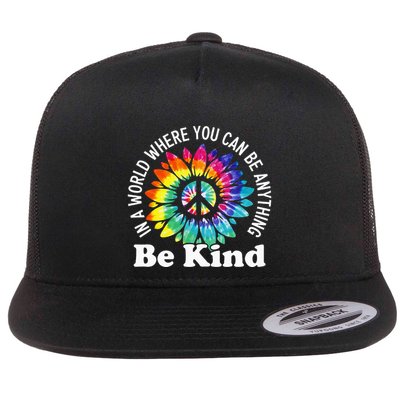 In A World Where You Can Be Anything Be Kind Sign Language Flatbill Hat