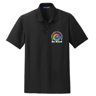 In A World Where You Can Be Anything Be Kind Sign Language Dry Zone Grid Polo