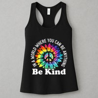 In A World Where You Can Be Anything Be Kind Sign Language Womens Tank Top