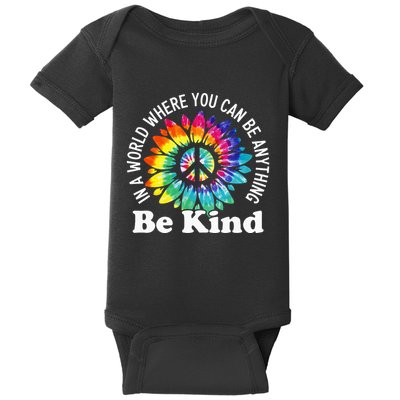 In A World Where You Can Be Anything Be Kind Sign Language Baby Bodysuit