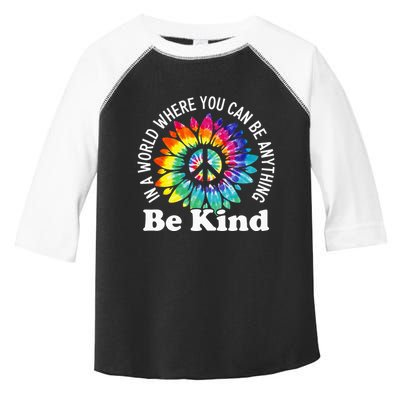 In A World Where You Can Be Anything Be Kind Sign Language Toddler Fine Jersey T-Shirt
