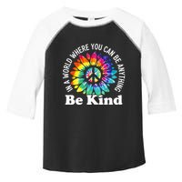 In A World Where You Can Be Anything Be Kind Sign Language Toddler Fine Jersey T-Shirt