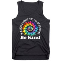 In A World Where You Can Be Anything Be Kind Sign Language Tank Top