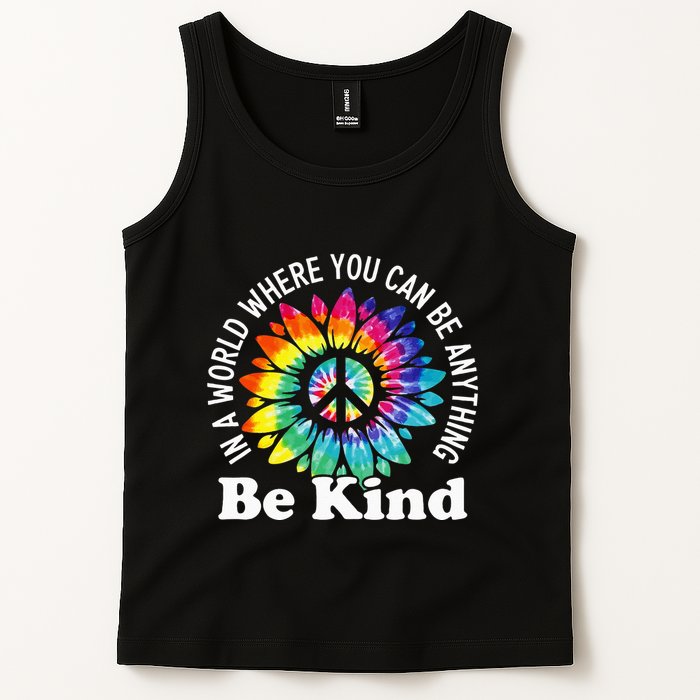 In A World Where You Can Be Anything Be Kind Sign Language Tank Top