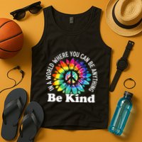 In A World Where You Can Be Anything Be Kind Sign Language Tank Top