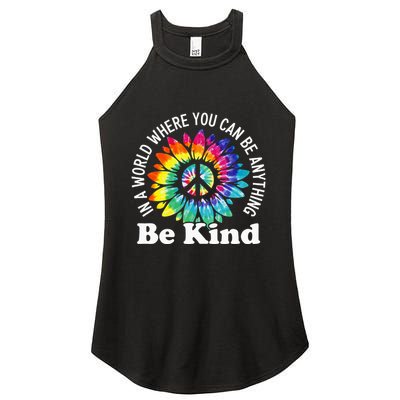 In A World Where You Can Be Anything Be Kind Sign Language Women's Perfect Tri Rocker Tank