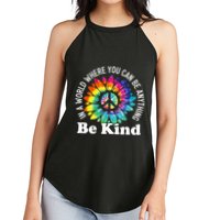 In A World Where You Can Be Anything Be Kind Sign Language Women's Perfect Tri Rocker Tank
