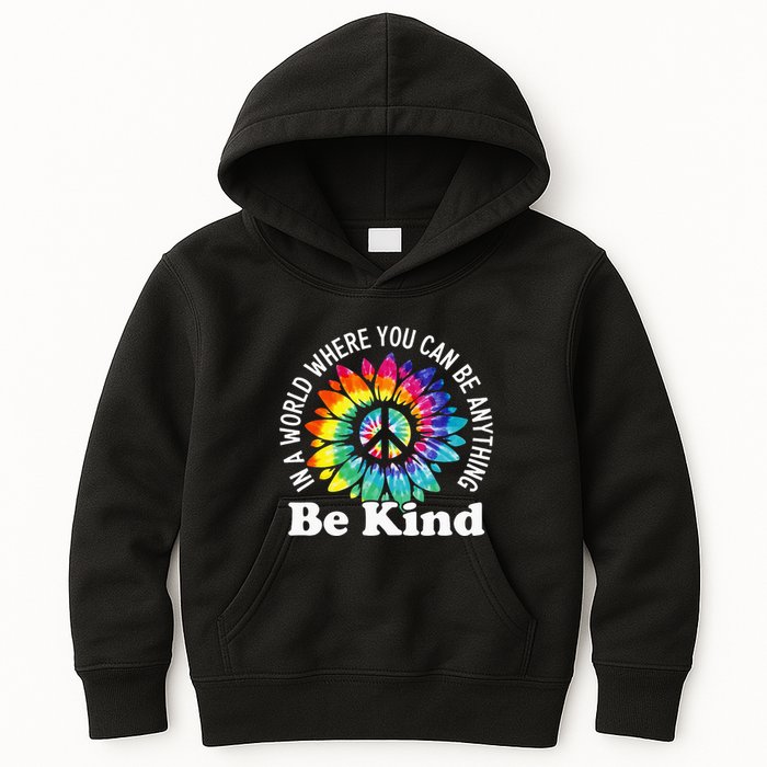 In A World Where You Can Be Anything Be Kind Sign Language Kids Hoodie