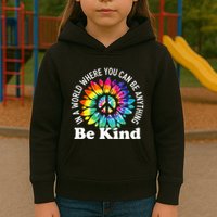 In A World Where You Can Be Anything Be Kind Sign Language Kids Hoodie