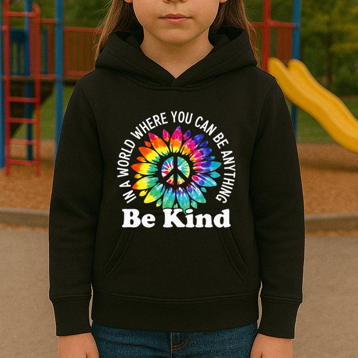 In A World Where You Can Be Anything Be Kind Sign Language Kids Hoodie
