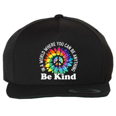 In A World Where You Can Be Anything Be Kind Sign Language Wool Snapback Cap