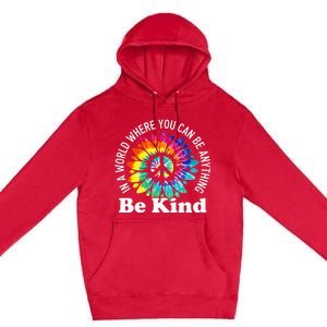 In A World Where You Can Be Anything Be Kind Sign Language Premium Pullover Hoodie