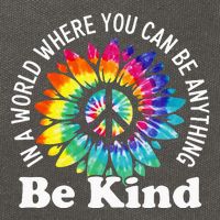 In A World Where You Can Be Anything Be Kind Sign Language Cotton Canvas Backpack