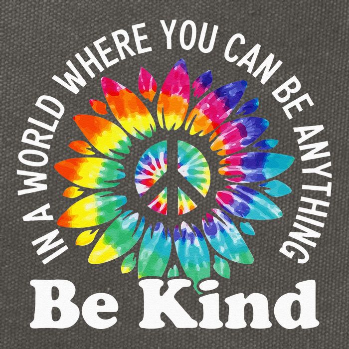 In A World Where You Can Be Anything Be Kind Sign Language Cotton Canvas Backpack