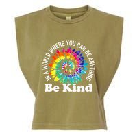 In A World Where You Can Be Anything Be Kind Sign Language Garment-Dyed Women's Muscle Tee