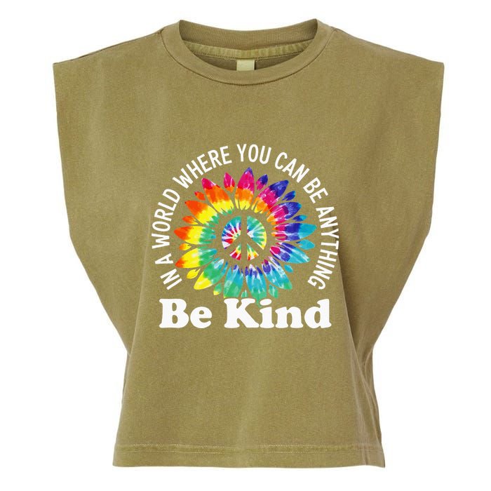 In A World Where You Can Be Anything Be Kind Sign Language Garment-Dyed Women's Muscle Tee