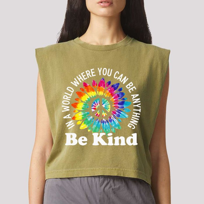 In A World Where You Can Be Anything Be Kind Sign Language Garment-Dyed Women's Muscle Tee