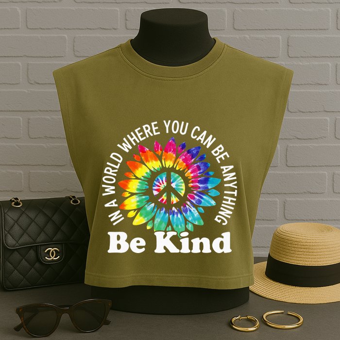 In A World Where You Can Be Anything Be Kind Sign Language Garment-Dyed Women's Muscle Tee