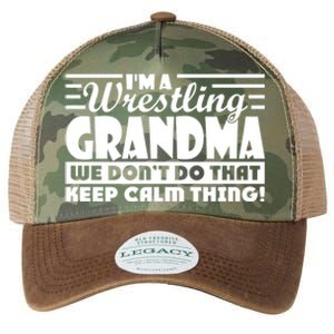 IM A Wrestling Grandma We DonT Do That Keep Calm Thing Gift Legacy Tie Dye Trucker Hat