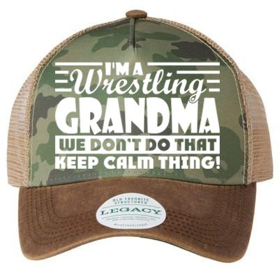 IM A Wrestling Grandma We DonT Do That Keep Calm Thing Gift Legacy Tie Dye Trucker Hat