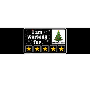 I Am Working For Christmas Break 5 Stars Xmas Tree Bumper Sticker