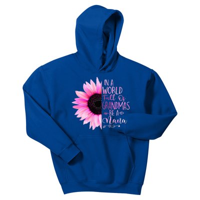 In A World Full Of Grandmas Be A Nana Sunflower Kids Hoodie