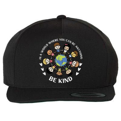 In A World Be Kind Earth Anti Bullying Unity Day Orange Wool Snapback Cap