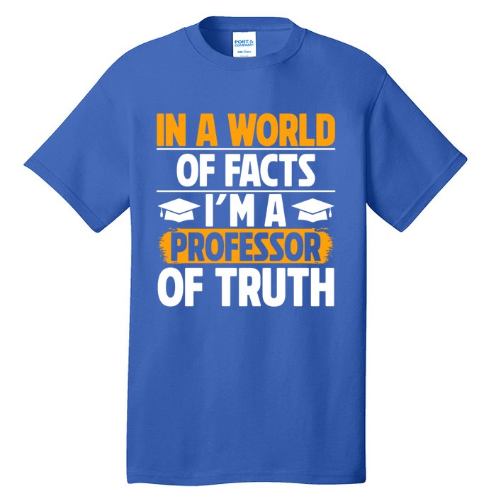 In A World Of Facts Im A Professor Of Truth Professor Meaningful Gift Tall T-Shirt