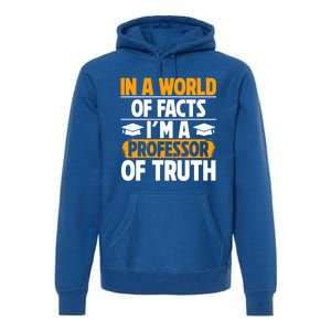 In A World Of Facts Im A Professor Of Truth Professor Meaningful Gift Premium Hoodie