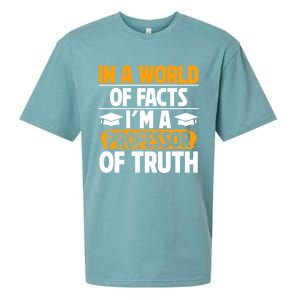 In A World Of Facts Im A Professor Of Truth Professor Meaningful Gift Sueded Cloud Jersey T-Shirt