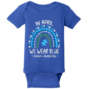 In April We Wear Blue Rainbow Autism Awareness Month Matching Family Baby Bodysuit