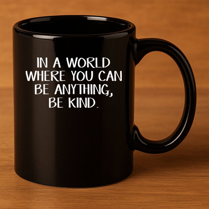 In A World Where You Can Be Anything Be Kind 11oz C Handle Ceramic Mug