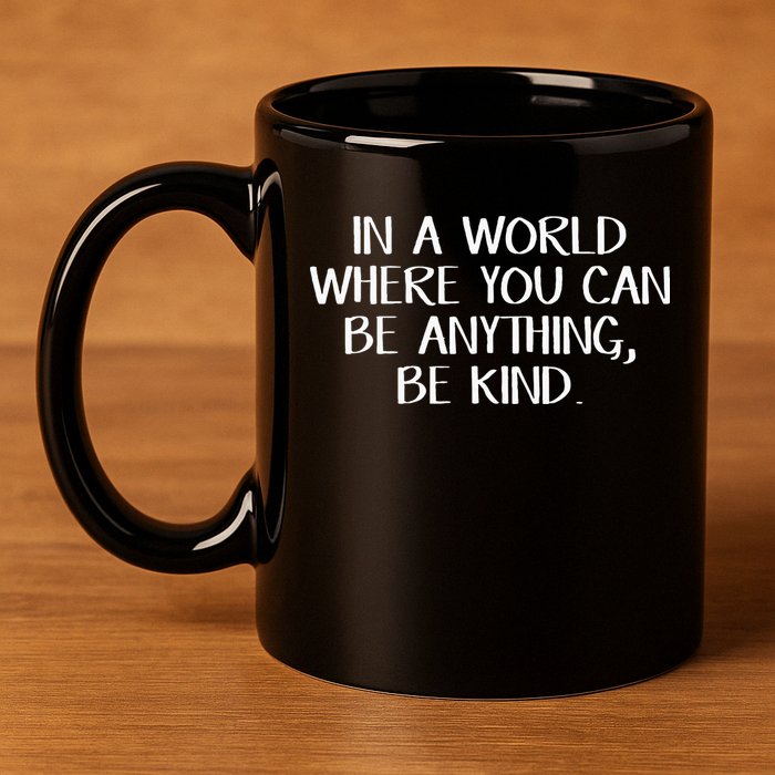 In A World Where You Can Be Anything Be Kind 11oz C Handle Ceramic Mug