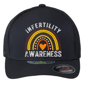 In April We Wear Orange Infertility Awareness Month Rainbow Flexfit Unipanel Trucker Cap