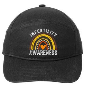 In April We Wear Orange Infertility Awareness Month Rainbow 7-Panel Snapback Hat