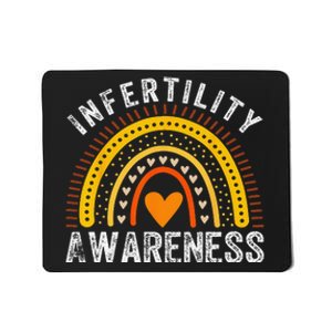 In April We Wear Orange Infertility Awareness Month Rainbow Mousepad