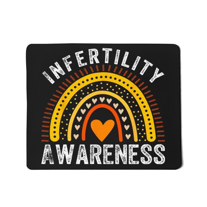 In April We Wear Orange Infertility Awareness Month Rainbow Mousepad