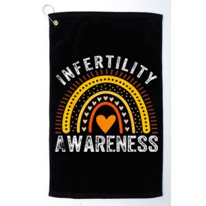 In April We Wear Orange Infertility Awareness Month Rainbow Platinum Collection Golf Towel