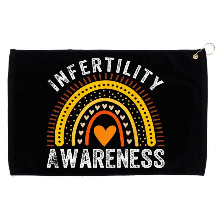 In April We Wear Orange Infertility Awareness Month Rainbow Grommeted Golf Towel