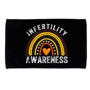 In April We Wear Orange Infertility Awareness Month Rainbow Microfiber Hand Towel