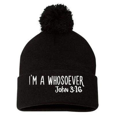 I Am Whosoever John 316 God Jesus Christian Pom Pom 12in Knit Beanie
