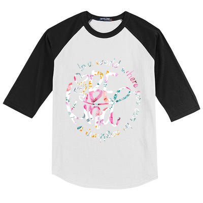 In A World Where You Can Be Anything Be Kind Kindness Kids Colorblock Raglan Jersey