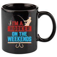 Im A Weekend Hooker Dirty Fishing Humor 11oz C Handle Ceramic Mug