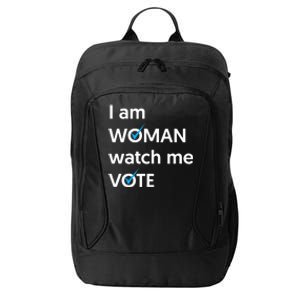 I Am Woman Watch Me Vote 2024 Blue Wave Vote City Backpack