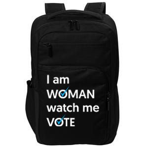 I Am Woman Watch Me Vote 2024 Blue Wave Vote Impact Tech Backpack