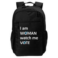 I Am Woman Watch Me Vote 2024 Blue Wave Vote Daily Commute Backpack