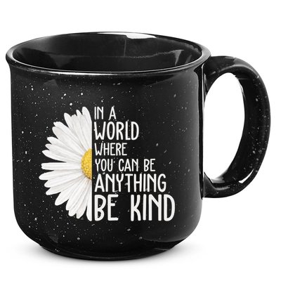 In A World Where You Can Be Anything Be Kind Sunflower Anti Bullying 15oz Campfire Ceramic Mug