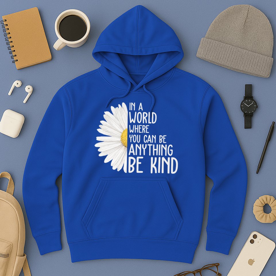 In A World Where You Can Be Anything Be Kind Sunflower Anti Bullying Hoodie