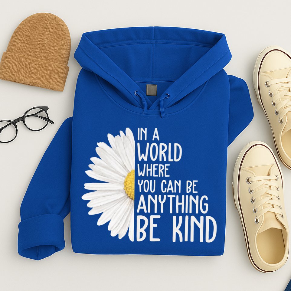 In A World Where You Can Be Anything Be Kind Sunflower Anti Bullying Hoodie